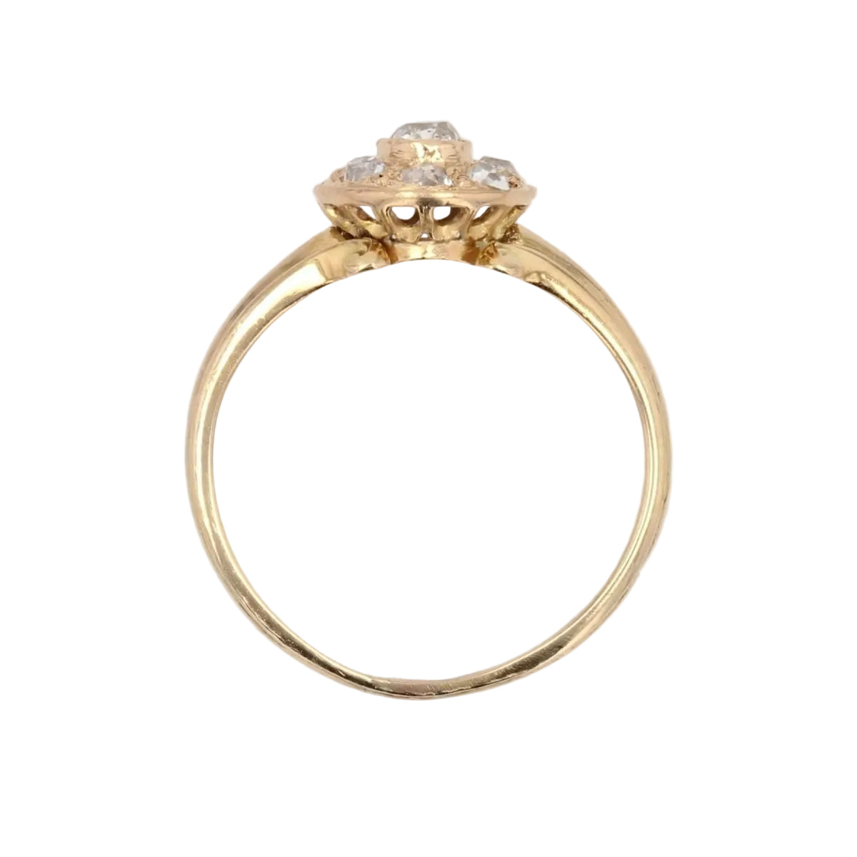 Bague ancienne ronde diamants - Castafiore