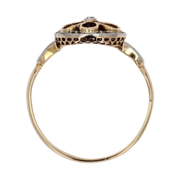 Bague ancienne rosace diamants taillés en rose - Castafiore