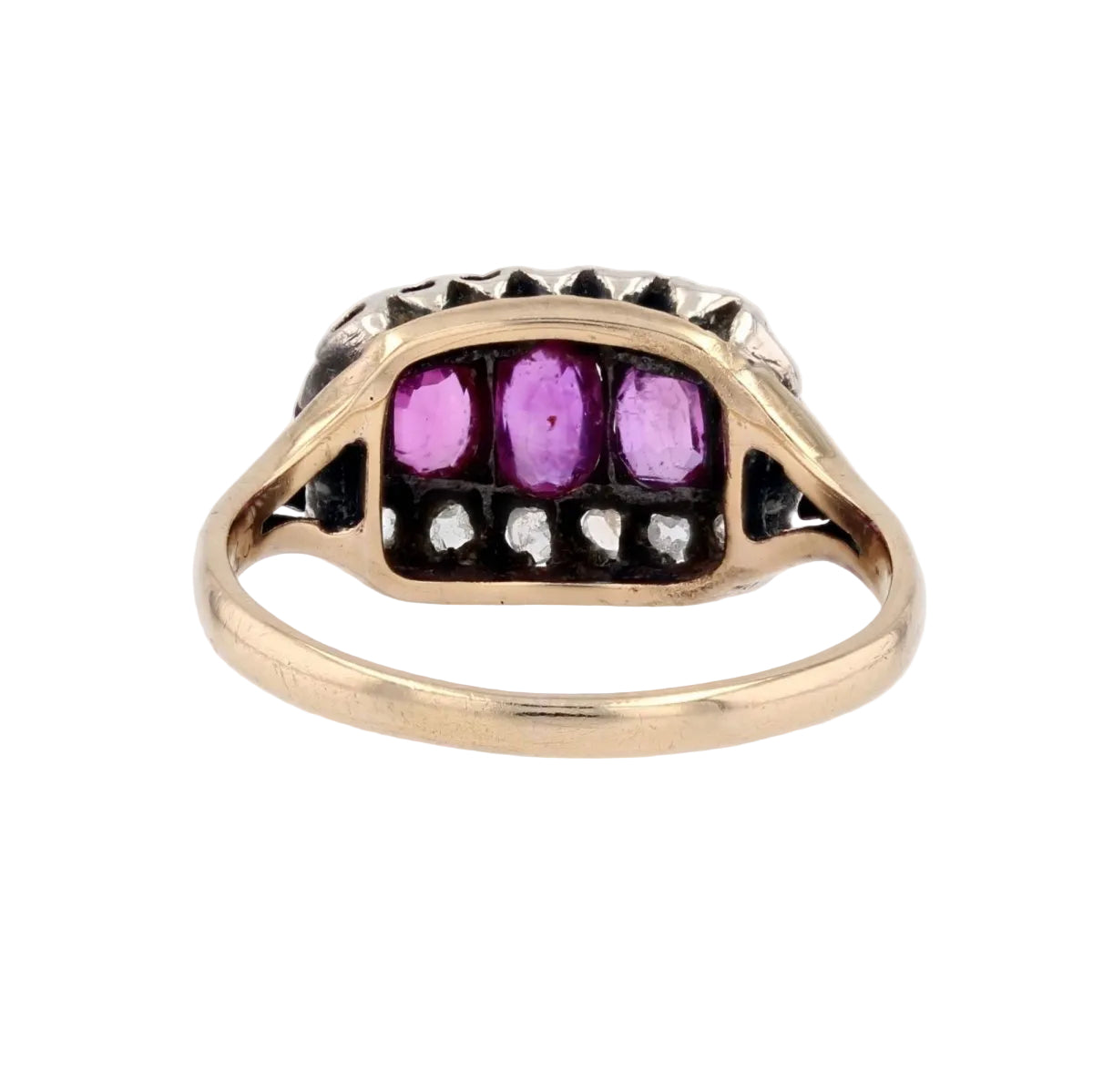Bague ancienne rubis diamants - Castafiore