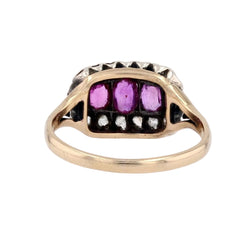 Bague ancienne rubis diamants - Castafiore