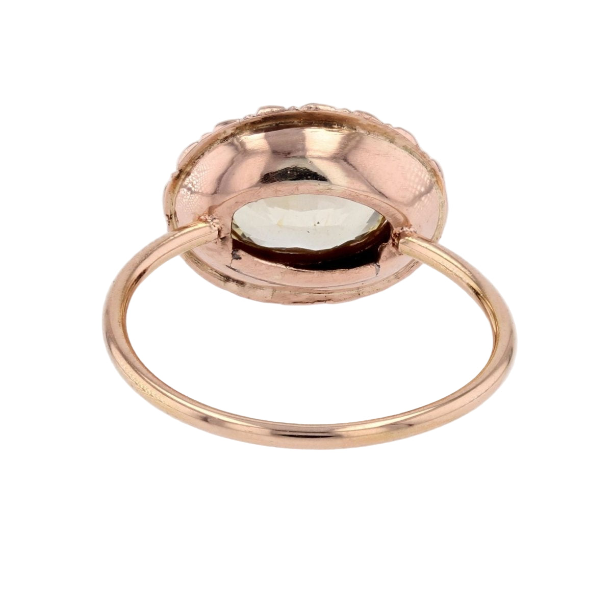 Bague ancienne saphir jaune naturel et perles fines - Castafiore