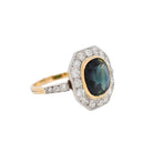 Bague Ancienne Saphir Naturel 4CTS et Diamants - Castafiore