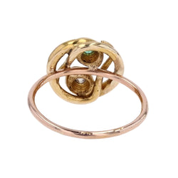 Bague ancienne serpents émeraude et diamant - Castafiore