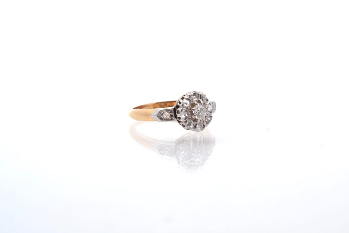 Bague ancienne sertie de diamants - Castafiore
