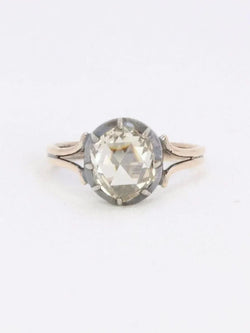 Bague ancienne solitaire diamant taille rose 1,6 ct - Castafiore