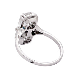 Bague ancienne "Toi & Moi", platine, diamants. - Castafiore