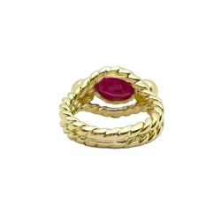 Bague Anello rubis en or jaune et diamants - Castafiore
