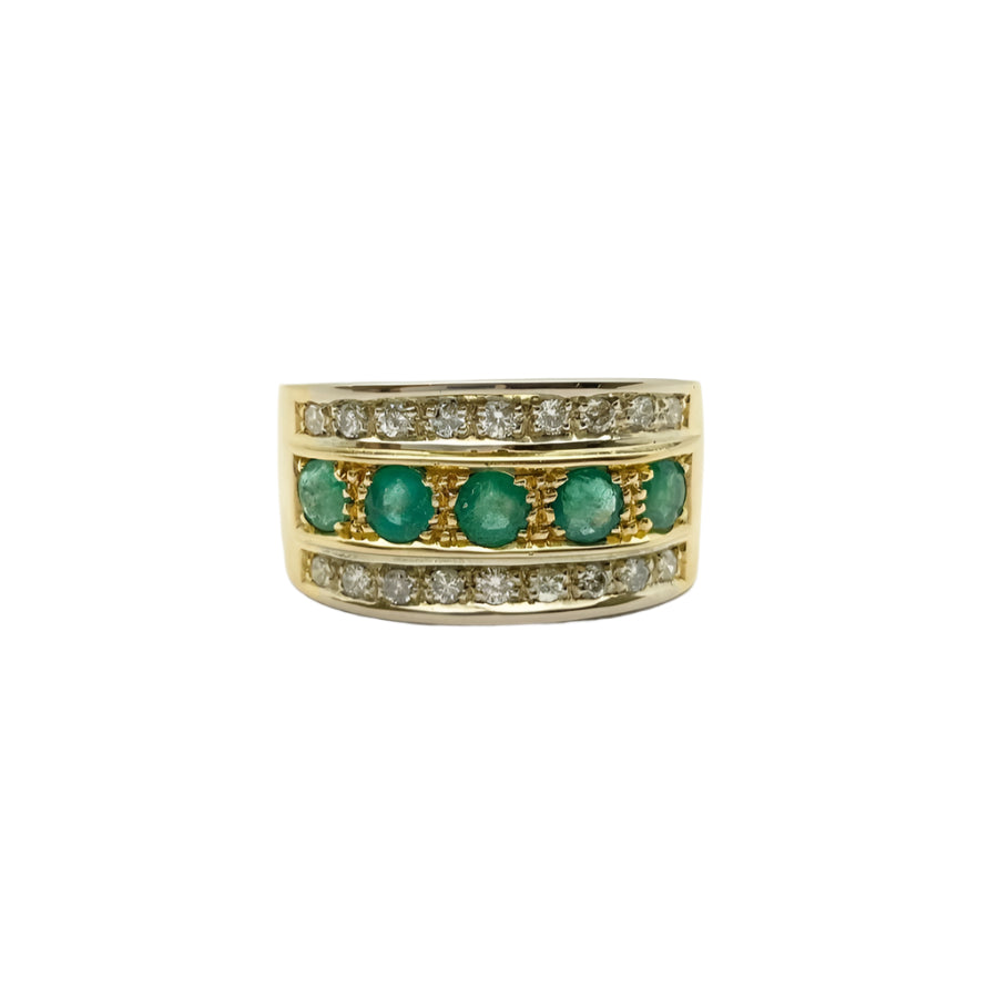 Bague ANELLO Smeraldi en or blanc et or jaune - Castafiore