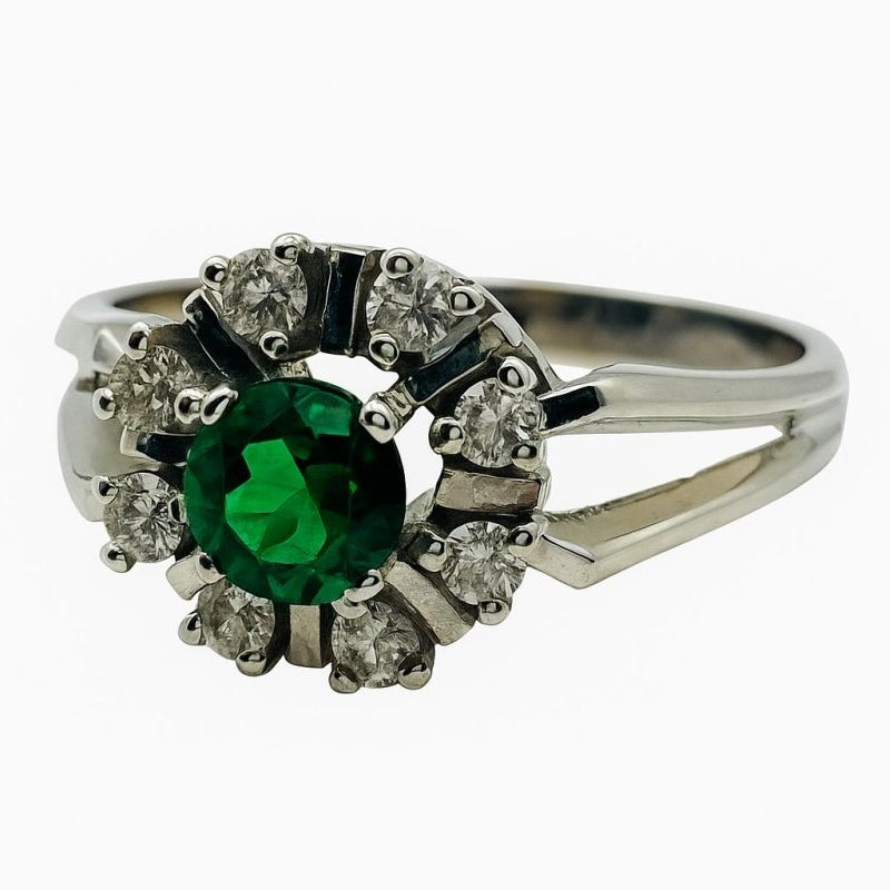 Bague ANILLO De oro blanco en or blanc et tourmaline - Castafiore