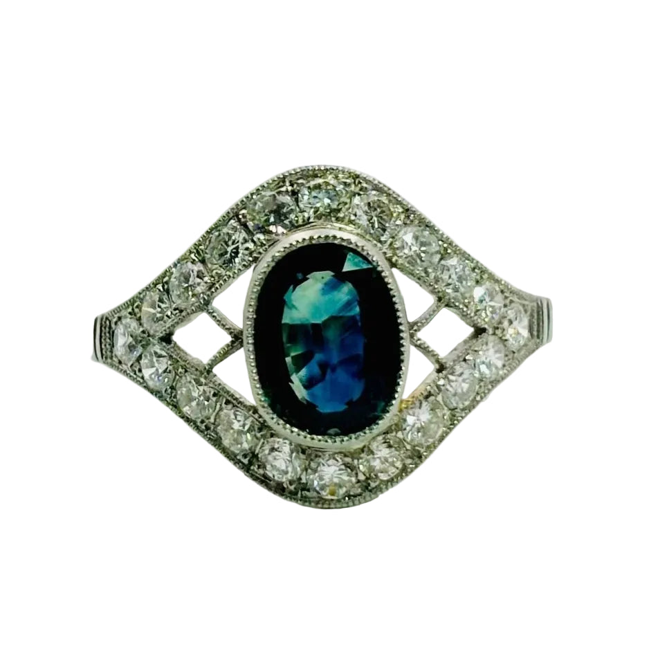 Bague ANILLO en platine et saphir - Castafiore