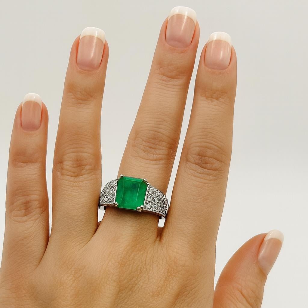 Bague ANILLO Haute joaillerie en or jaune et émeraude - Castafiore