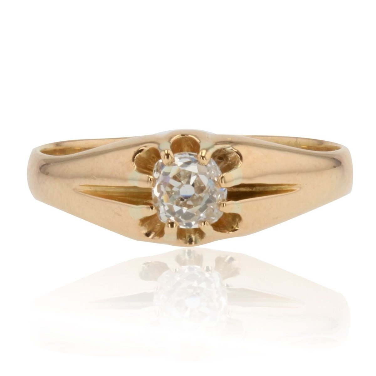 Bague anneau ancien diamant - Castafiore