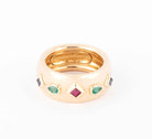 Bague anneau en pierres de couleurs de la maison Cartier - Castafiore