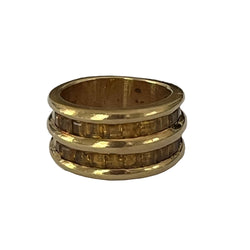 Bague ARFAN Paris bandeau en or jaune et citrines - Castafiore