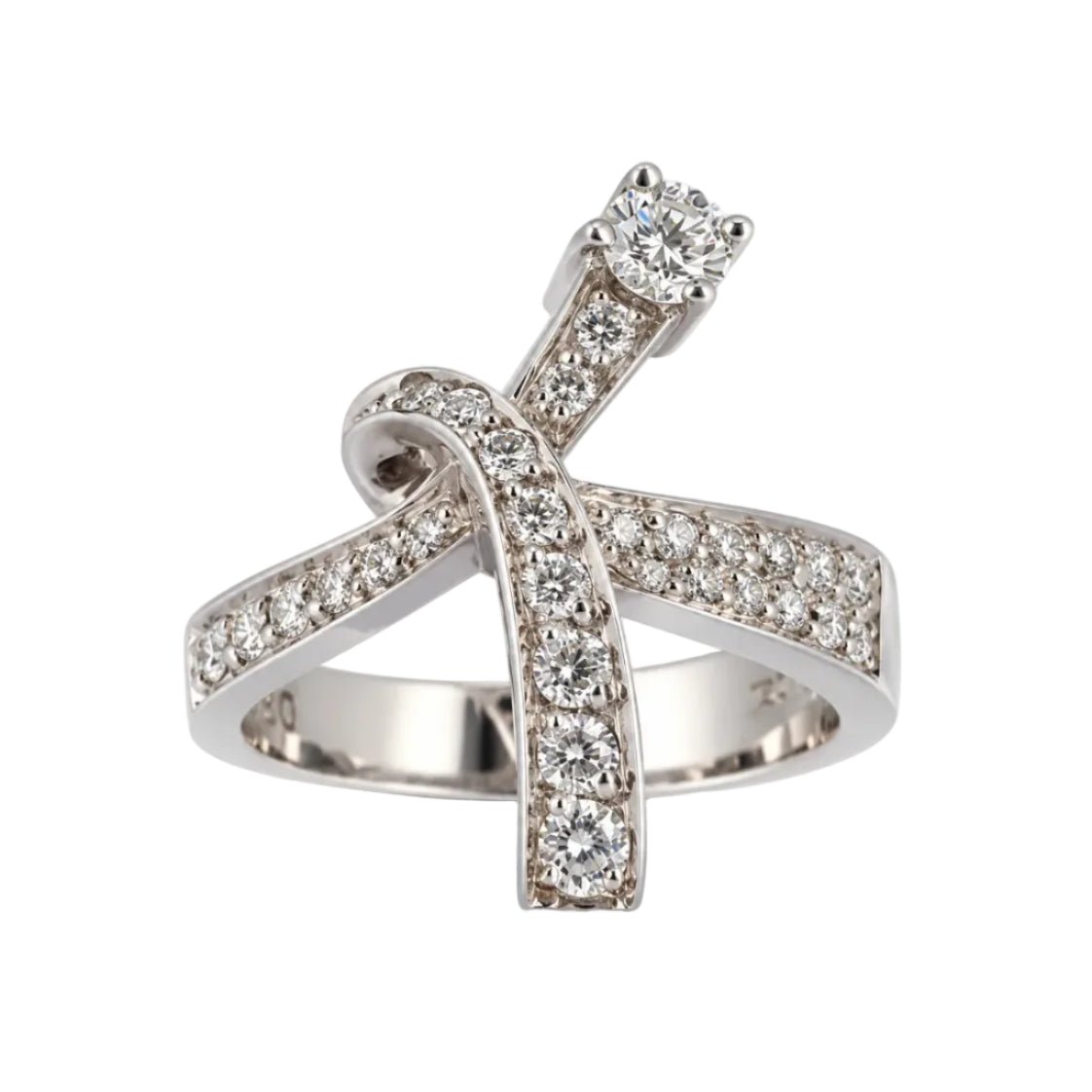 Bague A.ROURE en or blanc et diamants - Castafiore