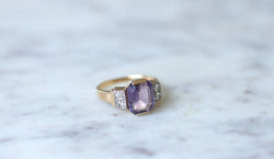 Bague Art Déco améthyste et diamants - Castafiore