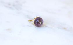 Bague Art Déco Cabochon d'Améthyste et Diamant - Castafiore