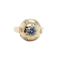 Bague Art Déco Constellation en or jaune et platine avec diamants - Castafiore