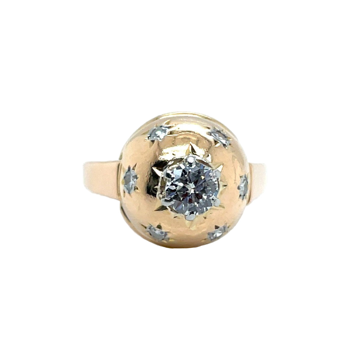 Bague Art Déco Constellation en or jaune et platine avec diamants - Castafiore