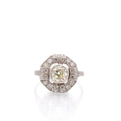 Bague art déco diamant 1,11cts M/VS2 - Castafiore
