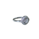 Bague Art Deco Diamant Baguette sur Platine - Castafiore