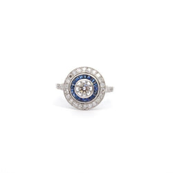 Bague art déco diamant de 0,71ct G/SI1 - Castafiore