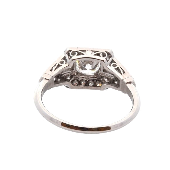 Bague art déco diamant de 0,85ct E/P1 - Castafiore