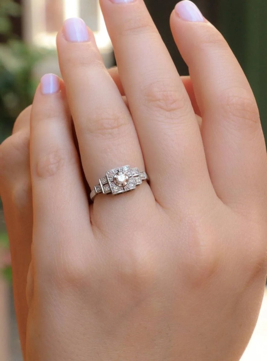 Bague Art Déco diamants - Castafiore