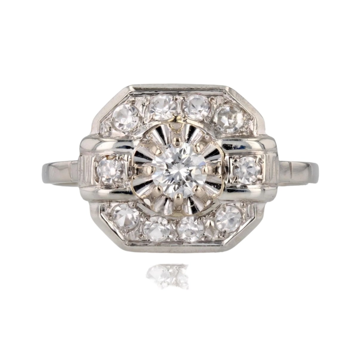 Bague art déco diamants - Castafiore