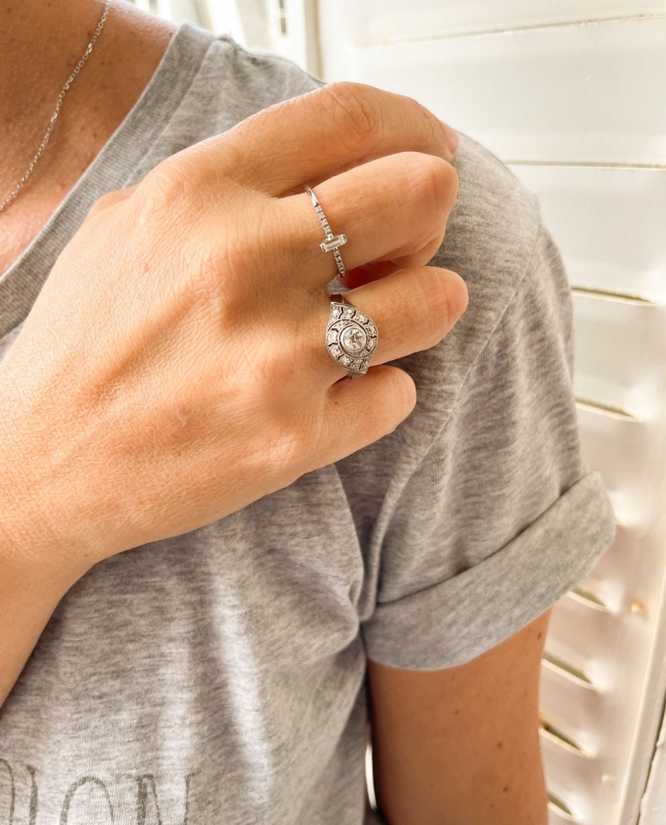 Bague Art Déco Diamants - Castafiore
