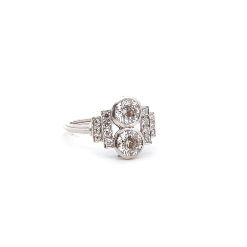 Bague art déco diamants en platine - Castafiore