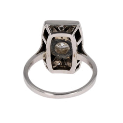 Bague Art Déco diamants et onyx - Castafiore