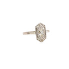 Bague Art Deco diamants or blanc - Castafiore