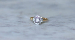 Bague Art déco Diamants Or Jaune et Platine - Castafiore