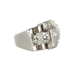 Bague art déco diamants platine - Castafiore