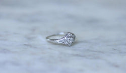 Bague Art Déco Diamants sur Platine - Castafiore