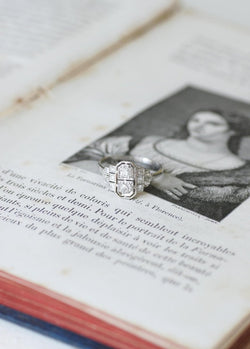 Bague Art Déco Diamants sur Platine - Castafiore