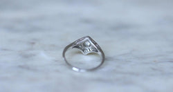 Bague Art Déco Diamants sur Platine - Castafiore