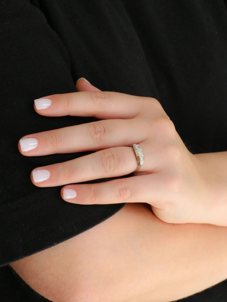 Bague Art Deco diamants taille ancienne - Castafiore