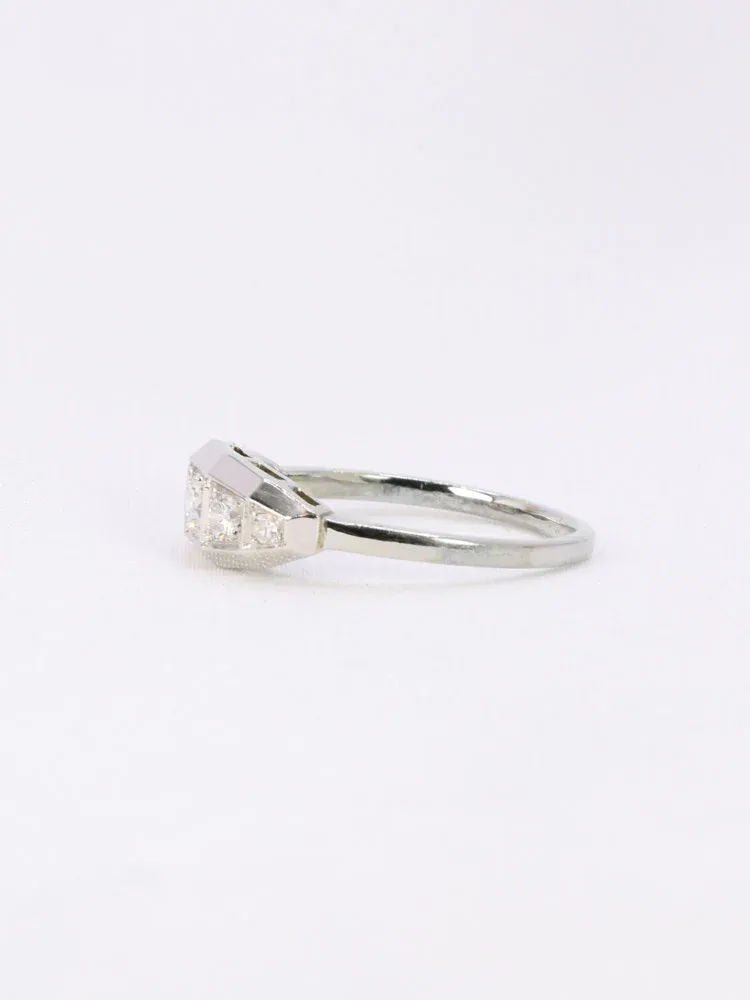 Bague Art Deco diamants taille ancienne - Castafiore