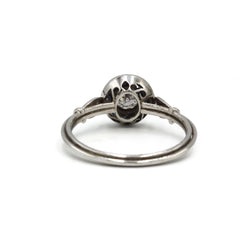 Bague ART DECO Diamants taille anciennes saphirs calibrés en platine - Castafiore