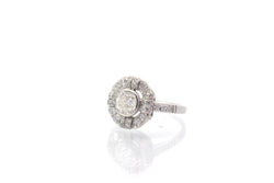 Bague art déco d'occasion diamants en platine - Castafiore