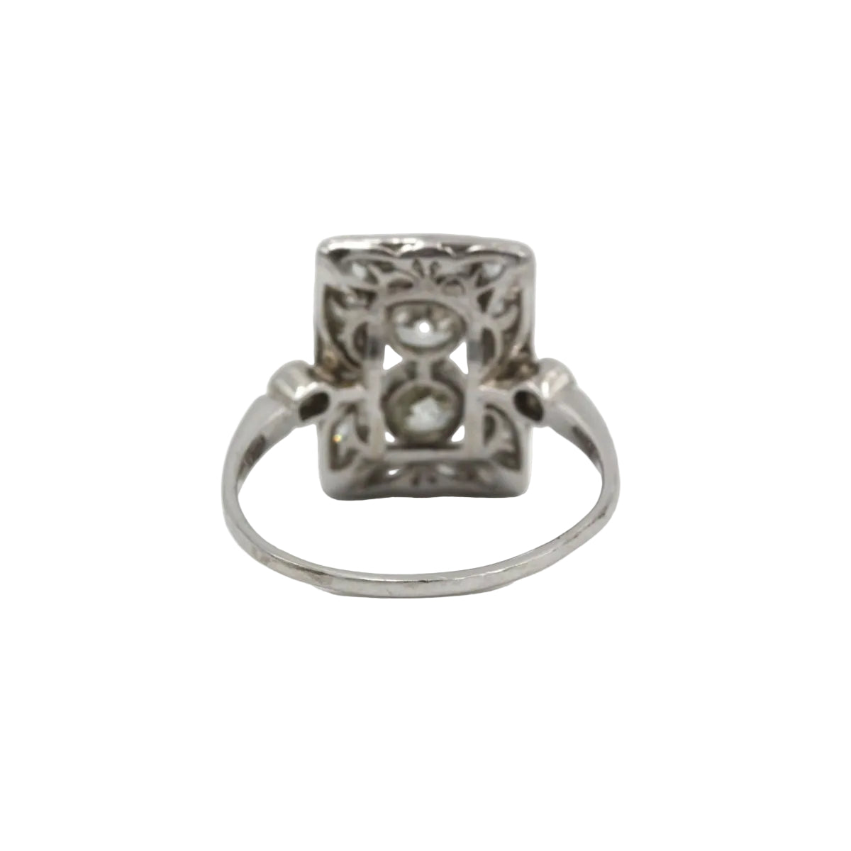 Bague Art Déco en or blanc et diamants - Castafiore