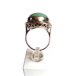 Bague Art - Déco en or blanc jade - Castafiore