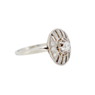 Bague Art Deco en or blanc, platine et diamant - Castafiore