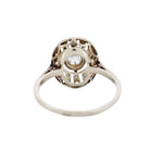 Bague Art Deco en or blanc, platine et diamant - Castafiore