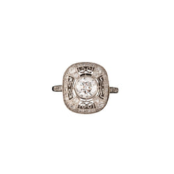 Bague Art Déco en or et diamants - Castafiore