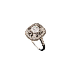 Bague Art Déco en or et diamants - Castafiore