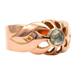 Bague Art Déco en or jaune et diamant - Castafiore