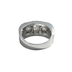 Bague Art Déco en platine et diamants - Castafiore